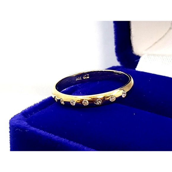 14K REAL GOLD Ladies Band Ring 6.5 - Picture 5 of 10